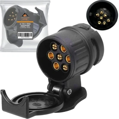 Image of Xtremeauto 13 Pin To 7 Towing Adaptor Trailer Plug Socket Adapter, Tow Connector, For Caravan Trailers Electric Adapter