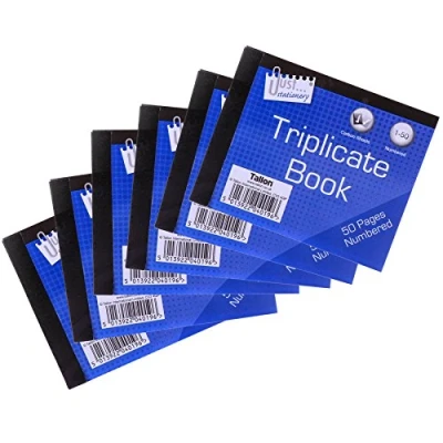 Image of 6X Half Size Triplicate Books Numbered 1 50 Pages Carbon Order/Invoice/Receipt