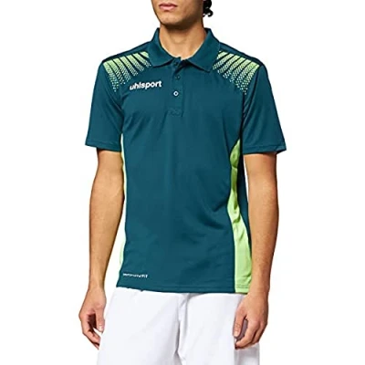 Image of Uhlsport Kids Goal Polo Shirt T Petrol/Flash Green, 164