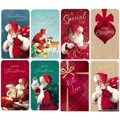 Image of Tallon Festive Wonderland XC0023 Christmas Money Wallets Xmas for Cash Gifts &amp; Envelopes, Traditional Pack of 4, Multicoloured