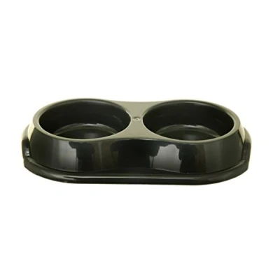 Image of Whitefurze Double Pet Bowl, Assorted Colours, 27 cm