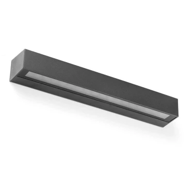Image of Doro 28 Integrated LED Up Down Lighter Outdoor Wall Light Grey, 3000K, IP65