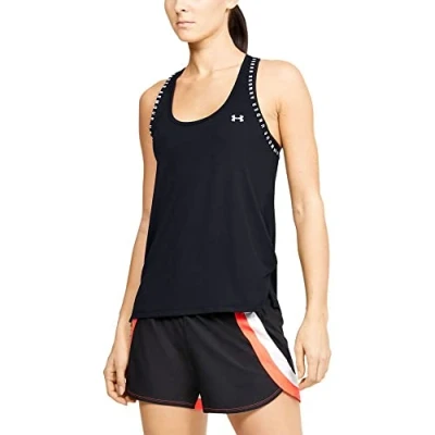 Image of Under Armour Knockout TANK Top, Women&#039;s, Size: XXL, Black/white