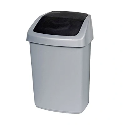 Image of Curver swing lid bucket 25 liters silver/anth