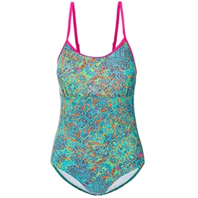 Image of Trespass Women Lotty Bathing Suit/ Swimsuit With Removable Pads for Ladies/ Women/ Adults Pool/ Beach/ Holiday/ Diving/ Swimming Lagoon Print, XXL