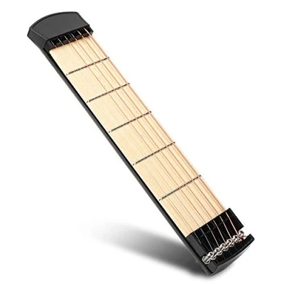 Image of VGEBY Pocket Guitar, 6 Fret Left Hand Mini Practice Strings Guitar Chord Trainer Acoustic Tool Musical Instrument Accessories