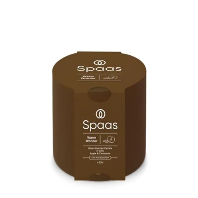 Image of Spaas Glow Scented Candle 2 Wick 55h, Warm Wonder, Brown