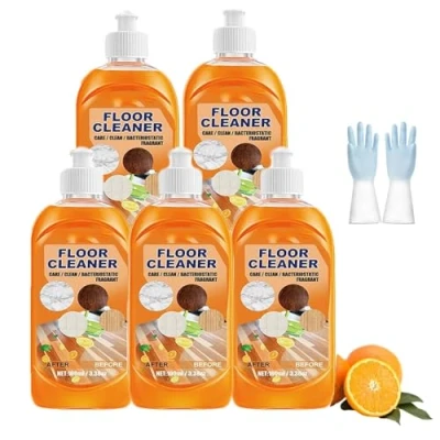 Image of Consequential Powerful Decontamination Floor Cleaner, Multi purpose Cleaner Pet Safe, Concentrate, Cleaning Concentrate for Wood Tile Floors (5 Pcs)