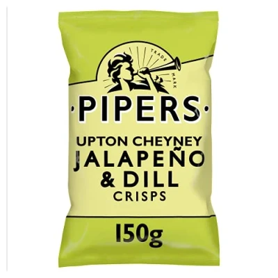 Image of Pipers Upton Cheyney Jalapeño &amp; Dill Crisps Sharing Bag 150g