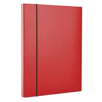 Image of Elasticated File Box Office Products PP A4/40 Red/Document Archiving/Type Expandable/Kind with Eraser/Material Cardboard/PP/Coating Single Sided/Colour Red/Format A4