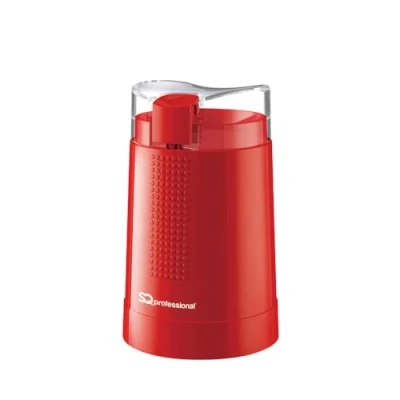 Image of SQ Professional Blitz Coffee Grinder Electric Fast Grinding for Beans Nuts Herbs &amp; Spices Spice Mill One Touch Control Button Stainless Steel Blades 150w (Red)