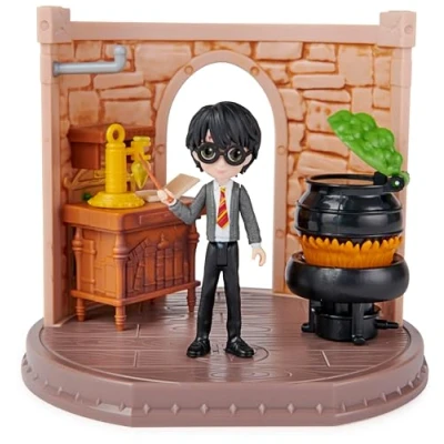 Image of Wizarding World, Magical Minis Potions Classroom with Exclusive Harry Potter Figure and Accessories, Kids Toys for Girls Boys Ages 5 up