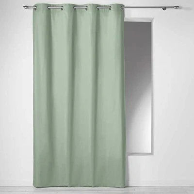 Image of Douceur d&#039;Interieur Panama Curtain, Cotton, Sage, 140 x 240 cm