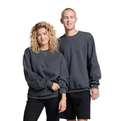 Image of Russell Athletic Men&#039;s Dri Power Fleece Sweatshirt, Black Heather, XXX Large