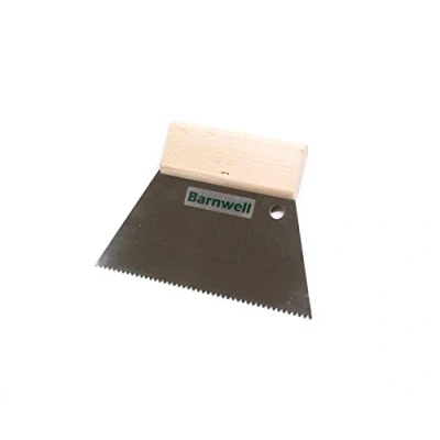 Image of Barnwell 180mm 18cm A2 V Notched Adhesive Blade Spreader Wooden Handle