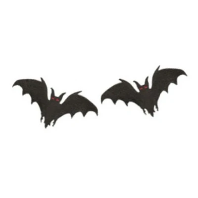 Image of Klicnow Bat Embroidered Patch (Pack of 2) 7cm X 4cm (3&quot; 1 1/2&quot;)