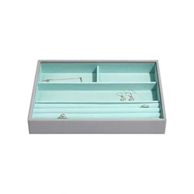 Image of Stackers Grey Mint Classic Medium Jewellery Box Ring/Bracelets Layer