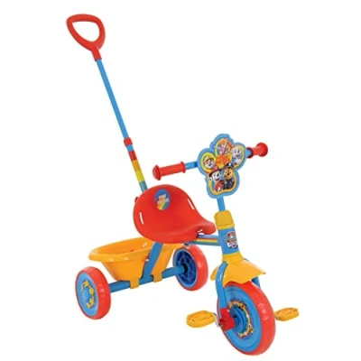 Image of Paw Patrol First Ride On Trike Licensed Kids&#039; Toy with Adjustable Handle, Easy Switch Pedal Clutch, Puncture Proof Tyres, Steel Frame, Front Mudguard, Rear Storage Suitable age 2 years +