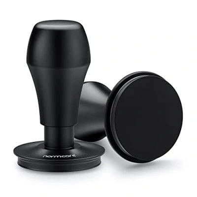 Image of Normcore 58mm Espresso Coffee Tamper V4 Spring Loaded With Titanium PVD Coating Flat Base 15lb / 25lb 30lbs Replacement Springs
