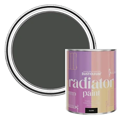 Image of Rust Oleum Green Heat Resistant Radiator Paint in Gloss Finish After Dinner 750ml