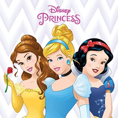Image of Disney Princess Belle, Cinderella and Snow White 40 x 40cm Canvas Prints, Polyester, Multi Colour, 40x40x3.2 cm