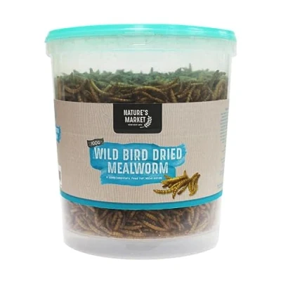 Image of Natures Market 100g Tub Dried Mealworms Wild Bird Feed [NOT EU]
