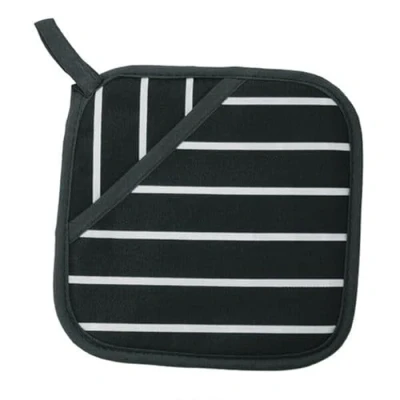 Image of Dexam Rushbrookes Butchers Stripe Pot Grab Slate Grey