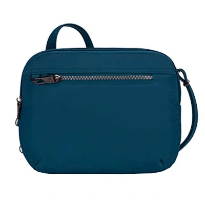 Image of Travelon Women&#039;s Anti theft Tailored E/w Organizer Travel Purse Purse, Peacock, One Size, East/West Chrossbody