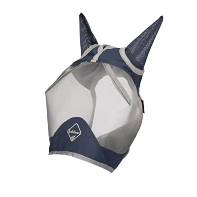 Image of LeMieux Horse Armour Shield Pro Half Masks in Navy Breathable Bamboo Lining UV Protection XL