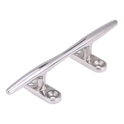 Image of Boat Hollow Base Cleat, Fydun Marine Cleat Dock Cleats Stainless Steel Open for Yacht 5 Inch