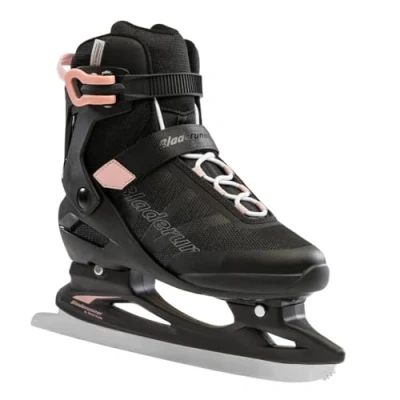 Image of Rollerblade Bladerunner Ice Igniter Womens, Black and Rose Gold, Skates