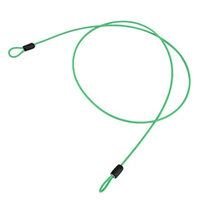 Image of Dual Portable Security Padlock, Double Loop Stainless Steel Lock Cable for Bicycle, Bicycle Scooter Cable(Green)