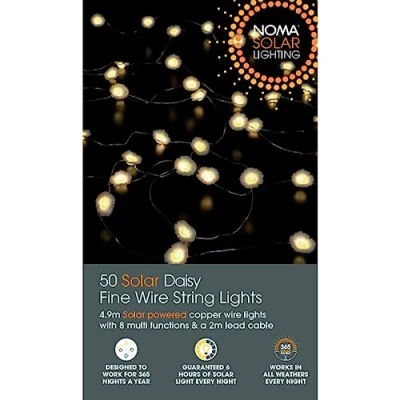 Image of Noma 50 Solar Fine Wire Lights Daisy