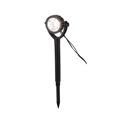 Image of Nomi LED Solar Outdoor Spike Black Dawn to Dusk Sensor 3000K IP44
