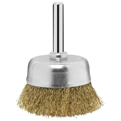Image of Bosch 2609256516 6 x 50 mm Wire Cup Brush Crimped Shank (Brass coated)