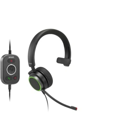 Image of Snom A330D Wired Over Ear Headset with Microphone Wireless, Headphones Cable, Gaming Wireless and Passive Noise Cancellation 00004597