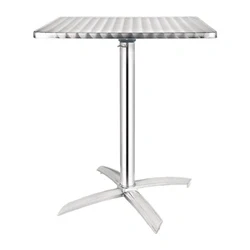 Image of Bolero Square Flip Top Table Stainless Steel 600mm
