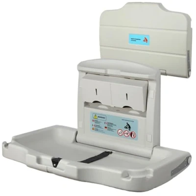 Image of Wall Mounted Folding Baby Changing Unit, Commercial Station, Table for Public Use (White)