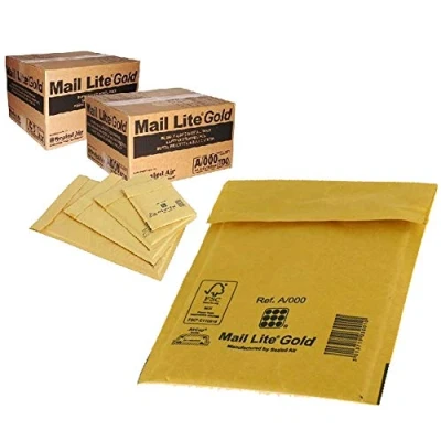 Image of 100 Mail Lite Gold Padded Envelopes F/3 220 x 330mm