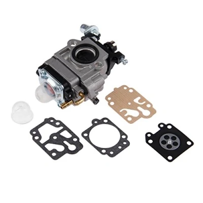 Image of Dreld Carburetor Carb Repair Kit, 43CC 52CC Petrol/Gas Carburettor 15mm with Diaphragm and Gaskets Replacement for MP15 CG430 CG520 BC430 BC520 Brush Cutter Strimmer Chainsaw Engine