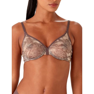 Image of Gossard Women&#039;s Glossies Sheer Bra, Snake Print, 32A