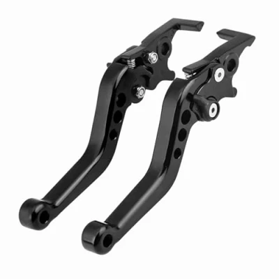 Image of aqxreight Motorcycle Brake Levers, 2pcs Alumium Alloy Double Disc Lever fit for GY6 Xmax 400[Black]