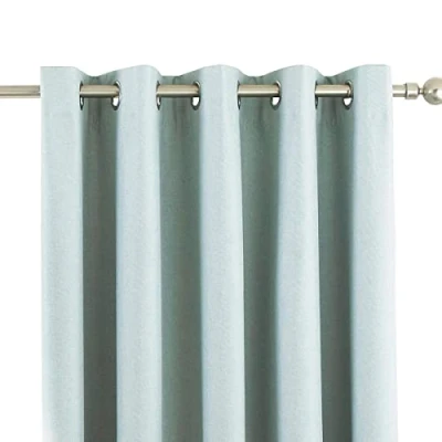 Image of Riva Home Eclipse Blackout Eyelet Curtains, Polyester, Duck Egg Blue, 66&quot; x 54&quot; (168 137cm)