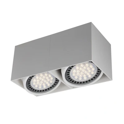 Image of Box Twin Surface Mounted Downlight, White, GU10 (ES111)