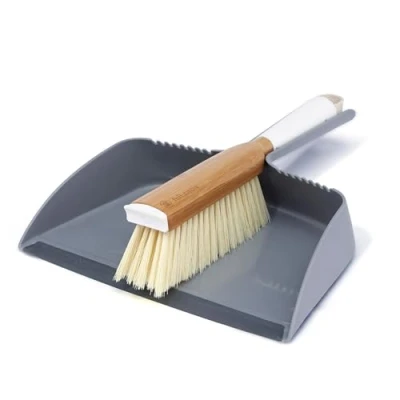 Image of Full Circle Brush &amp; Dustpan Set, White Grey, Regular