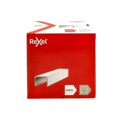 Image of Rexel No.66/14 mm Heavy Duty Staples, For Stapling up to 100 Sheets, Use with the Giant and Goliath Staplers, Box of 5000, 6075