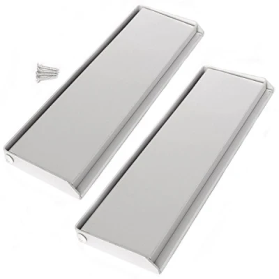 Image of 2X 10&quot; Front Door Spring Letter Box + Fixings Modern Silver Finish