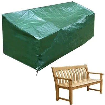 Image of PATIO PLUS 4 Seater Garden Bench Cover for Waterproof Green 193x66x63/89cm