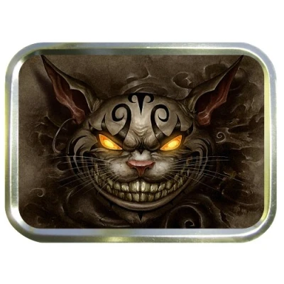 Image of TEEZ Demon Cat 2oz Gold Tobacco Tin,Baccy Tin, Smoking Tin
