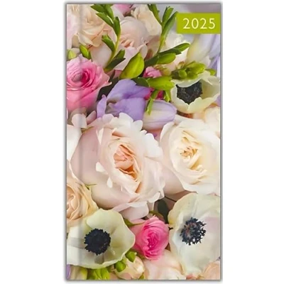 Image of 2025 Week To View Slim Floral Photographic Designer Diary (Purple)